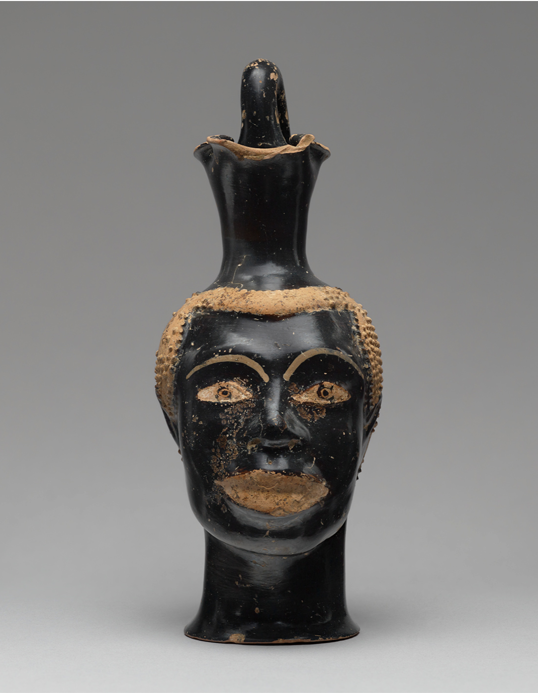 Getty, Black Face Vase