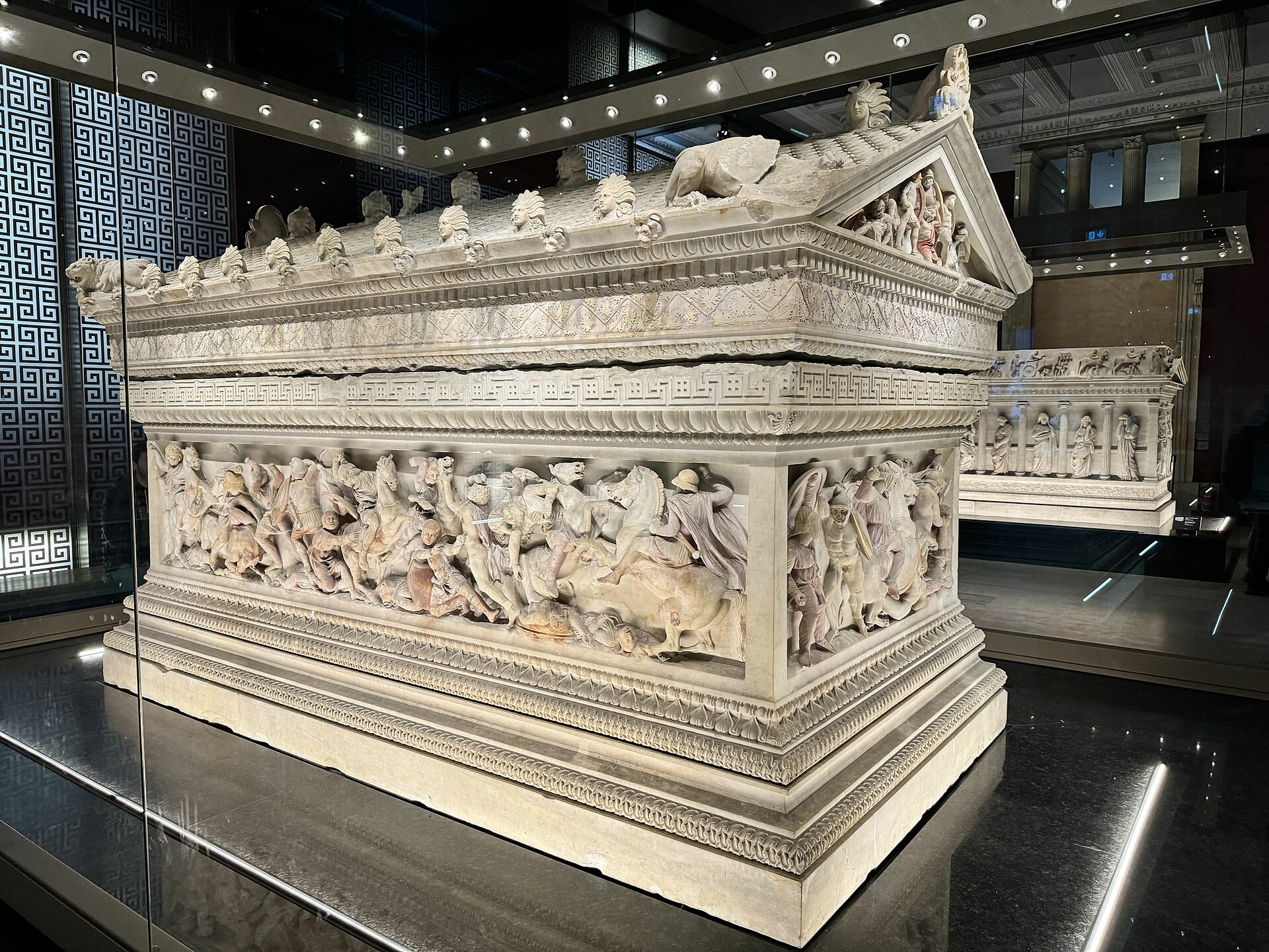 Large stone sarcophagus