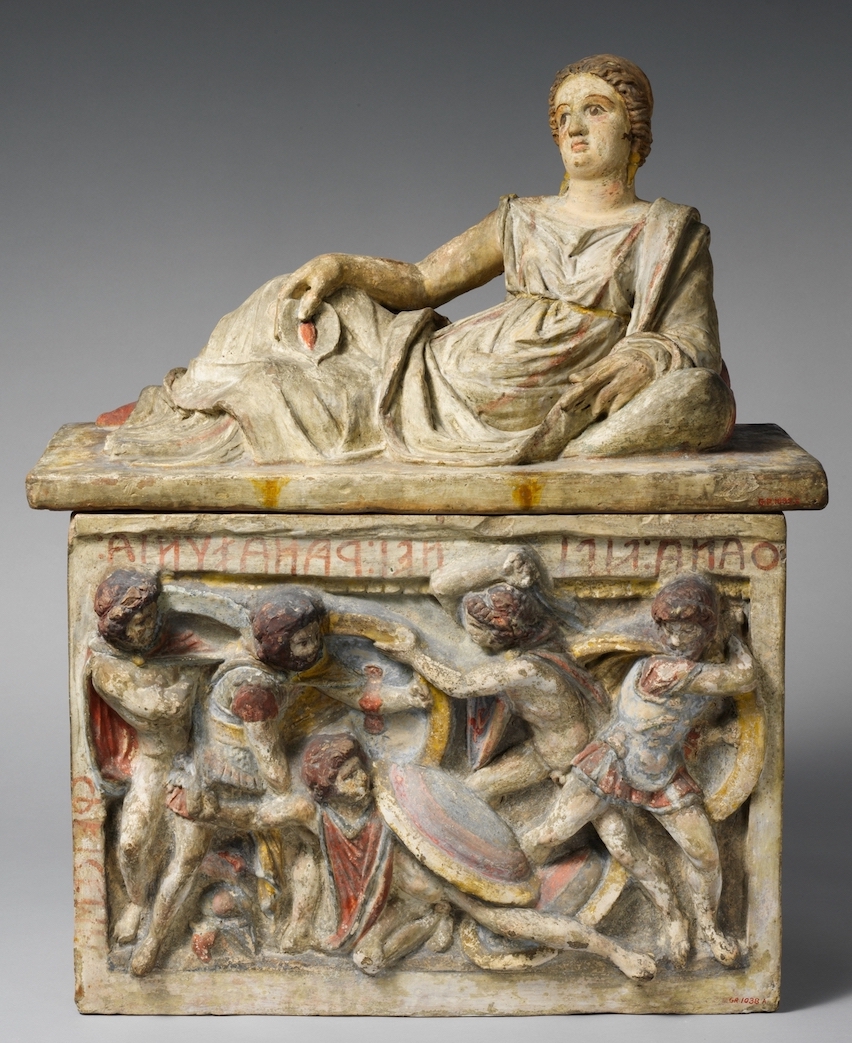 Figure of an Etruscan woman reclining